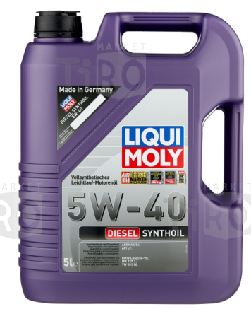 Mоторное синтетическое масло LiquiMoly Diesel Synthoil 1341, 5W-40, CF A3/B4 (5л)