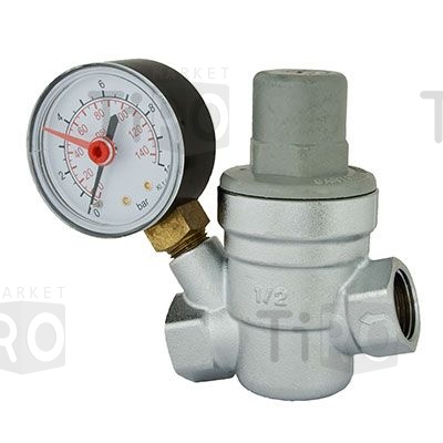 Регулятор давления с отверстием под манометр 1/2" г/г ST/PF 2253 /80/ Регулятор давления с отверстием под манометр 1/2" г/г ST/PF 2253 /80/