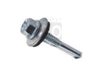 Саморез 028Е-55-51 "Кровельный", сверло прокладка 5,5*51 (60шт.)