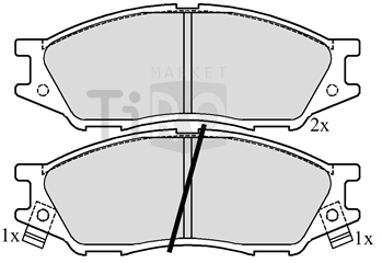 Дисковые передние тормозные колодки Allied Nippon ADB31634