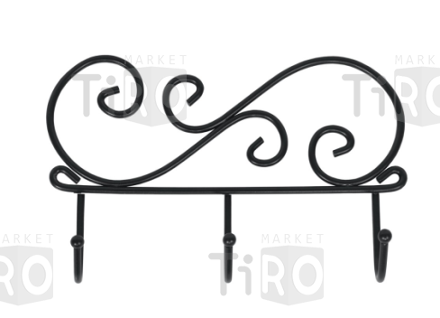 Вешалка для одежды "Кружева 3" ВН275Ч, черный