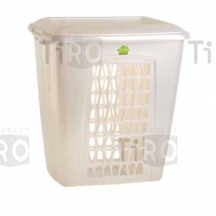 Корзина для белья Барнаул С701ПБЛ, 45л перламутрово-белая