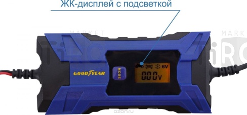 Электронное зарядное устройство Goodyear CH-4A для свинцово-кислотных аккумуляторов 