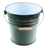 Ведро эмалированное 12л, зеленый рябчик, Новокузнецк С41224.зП