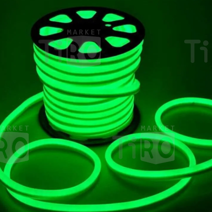 Лента светодиодная Онлайт 90022, 8Вт/м/IP67/220В/D-14мм/50м/Neonled, зеленый свет