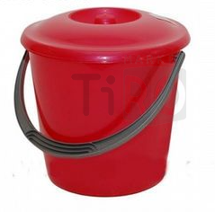 Ведро Барнаул с крышкой 3л перламутровое красное