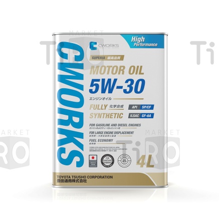 Масло моторное синтетическое Superia Cworks Oil 5W30, SP/CF, 20л., Япония
