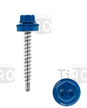 Саморез кровельный 4,8*35 RAL 5002 синий (250шт.)