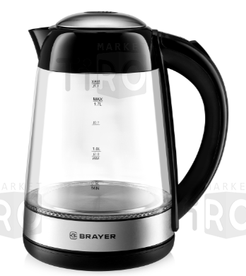 Чайник Brayer BR1012BK, 1,7 л, 2200Вт