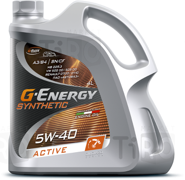 Масло синтетическое G-Energy Synthetic Active 5w40 SN/CF, 5л