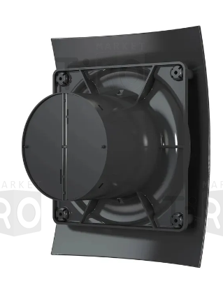 Вентилятор Breeze 4C, осевой, с обратным клапаном, D100, матовый черный