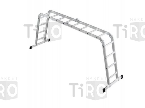 Лестница алюминиевая трансформер 4*4 (1265/2235/4650мм вес 12,78кг.нагрузка до 150кг.)