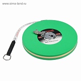 Рулетка мерная геодезическая TUNDRA basic, фиберглассовая, закрытый корпус, 50 м х 13 мм