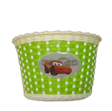 Корзина Trix для детского велосипеда 12"-16", на руль, 235х165х155мм, бело-зеленая