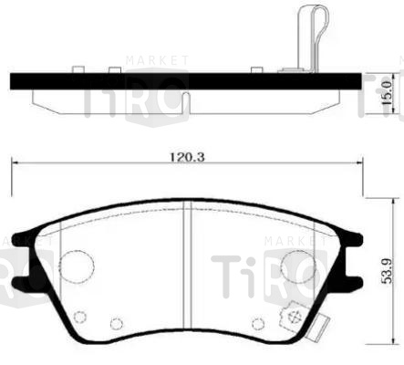 Колодка дискового тормоза 58101-2DA20/HP0020 HSB (компл)