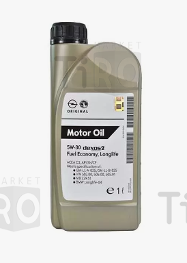 Синтетическое моторное масло General Motors Dexos 2, 5W30, 1л