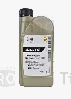Синтетическое моторное масло General Motors Dexos 2, 5W30, 1л Синтетическое моторное масло General Motors Dexos 2, 5W30, 1л