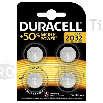 Батарейка DURACELL CR2032 4BL (24) (144) Батарейка DURACELL CR2032 4BL (24) (144)