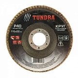 Круг лепестковый торцевой TUNDRA, 115 х 22 мм, Р100 /10/200/