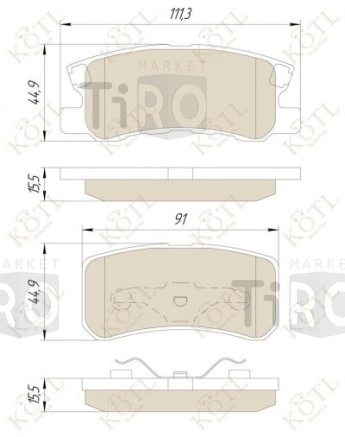 Тормозные колодки Kotl 3247KT