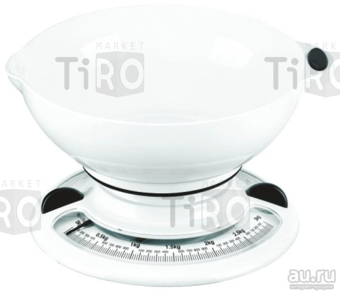 Весы кухонные механические Sakura 3кг SA-6008W, белые 
