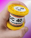 Припой 100 гр. ПОС-40, 1 мм. с канифолью