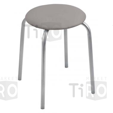 Табурет "Ника классика 2" (ТК02/С серый) на 4-х опорах (круглое сиденье)