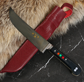 Нож Пчак Шархон ШХ15 - средний, эбонит, гарда мельхор
