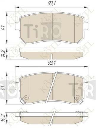 Тормозные колодки Kotl 3421KT