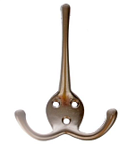 Крючок 1008, двойной, хром, матовый (033)