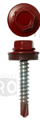 Саморез кровельный 4,8*29 RAL 3003 красный (4000шт.)