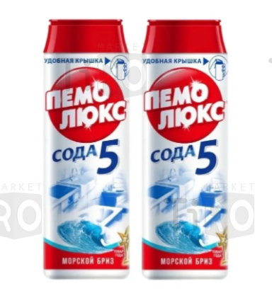 Чистящее средство Пемолюкс Сода 5 Extra Морской бриз, 480гр Чистящее средство Пемолюкс Сода 5 Extra Морской бриз, 480гр