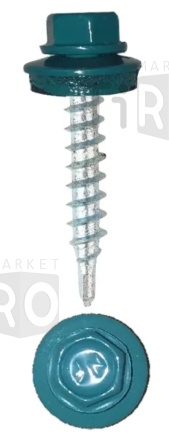 Саморез кровельный 4,8*29 RAL 5021 морская волна (250шт.)