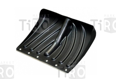 Лопата снеговая "Лавина" пластмассовая 460*335мм, с алюминиевым черенком и V-ручкой, с планкой