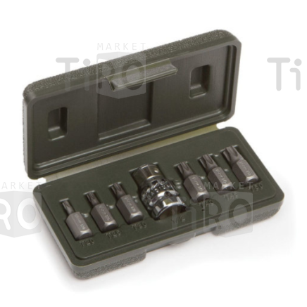 Набор вставок3/8 Torx 626187, 7 предметов (Т20,Т25,Т30,Т40,Т45,Т50,Т55 L=30 c переход.1/2)