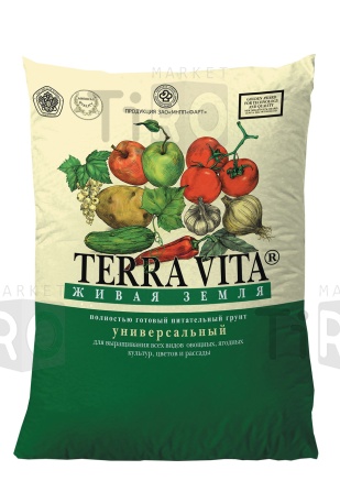 Почвогрунт "Живая земля" универсальная Terra vita, 50л Почвогрунт "Живая земля" универсальная Terra vita, 50л
