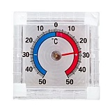 Термометр оконный биметаллический квадратный, СН-207, от -50 до +50