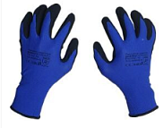 Перчатки нейлон с нитриловым покрытием, цвет голубой, Россия