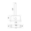 Доводчик дверной Trodos TD-80, с фиксацией 90°, серебро