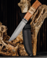 Нож охотничий "Барди" в чехле, лезвие 14 см, деревянная рукоять с пробковой вставкой