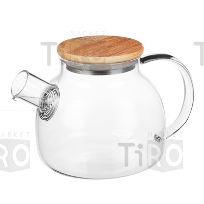 Чайник заварочный 1000мл, с металл фильтром стекло, 850-198