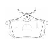 Тормозные колодки зад, PMC PKG-008\M620770