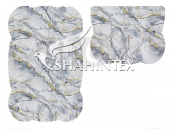 Коврик 50*78, Shahintex Silk Photoprint Мрамор серый (04)