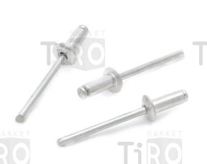 Заклёпки вытяжные алюминиевые Ø3,2×6 мм (50 шт в пакете) 451306