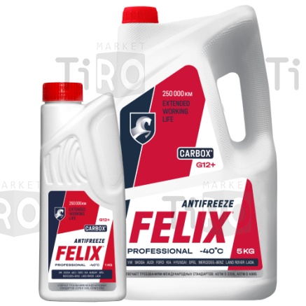 Антифриз красный 5 кг, Felix-40 Carbox G12+, г.Дзерджинск Антифриз красный 5 кг, Felix-40 Carbox G12+, г.Дзерджинск