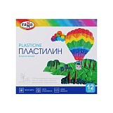 Пластилин Гамма "Классический", 281033, 12 цветов, 240г, со стеком, картонная упаковка