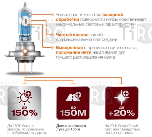 Комплект ламп OSRAM H4 OSRAM NIGHT BREAKER LASER 64193NL-HCB (2 ШТ)