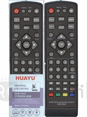 Пульт Huayu DVB-T2+TV DVB control ver. 2020