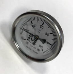 Термометр биметаллический 0-120 (без гильзы)