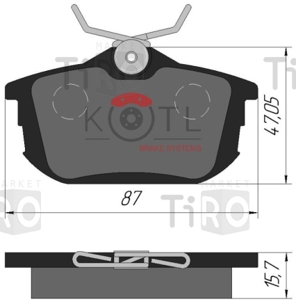 Тормозные колодки Kotl 1314KT
